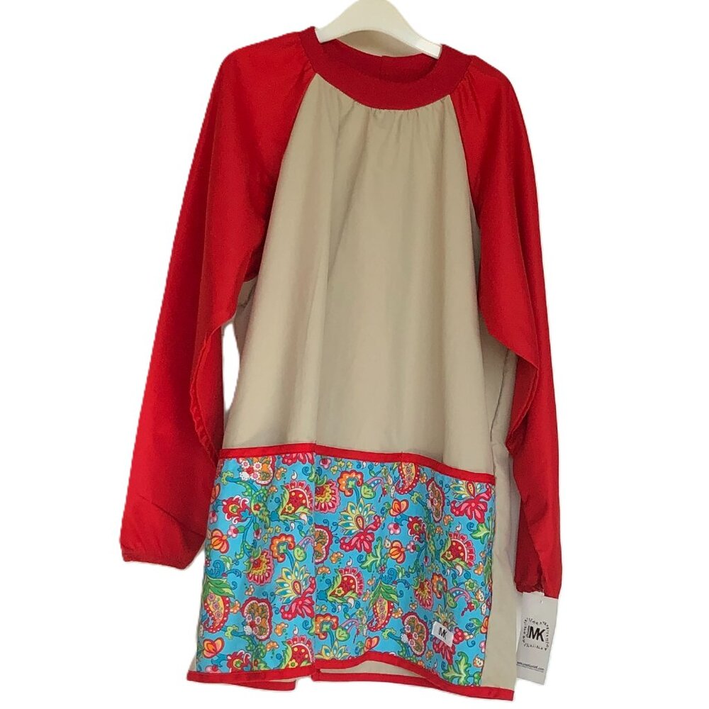 NWT Kid Long Sleeve Craft Smock Apron w/3 Pockets Made in Quebec by Creation MK